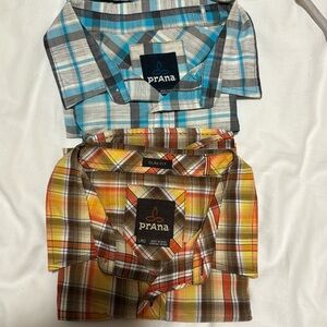 Men’s Prana Shirts - plaid button up - Size L
